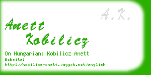 anett kobilicz business card